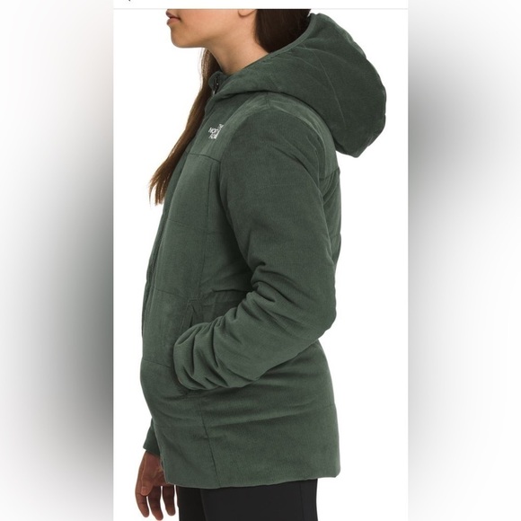 The North Face Kids' Green Mossbud Reversible Water Repellent Parka Jacket M 10 - Picture 4 of 12